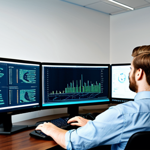 Home 25 Data Analysis with Python**
"A professional data scientist, fully clothed in business casual attire, working at a desk with multiple monitors displaying Python code and data visualizations, modern office environment, appropriate content, safe for work, perfect anatomy, well-formed hands, proper finger count, natural pose, high quality, professional"
**
