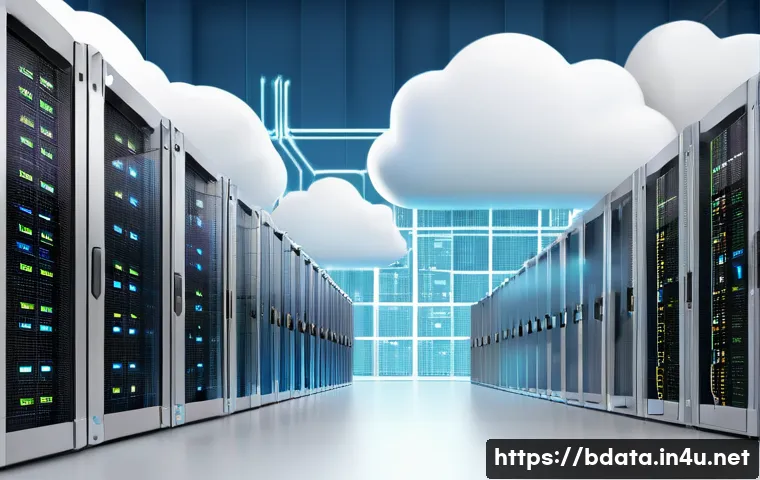 빅데이터 실무에서 데이터 스토리지 관리 - A highly detailed infographic-style digital illustration showing a comparison between local storage ...