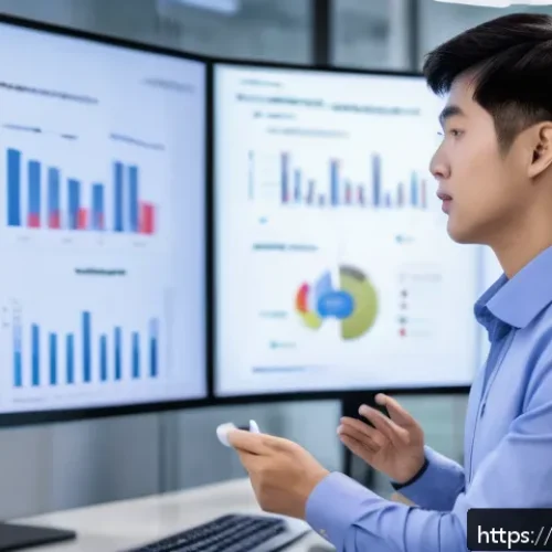 빅데이터 기술자의 면접 준비 요령 - A professional business setting showing a confident young data engineer presenting a complex big dat...